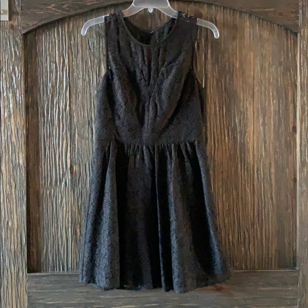 BCBGeneration Black lace dress with sheer detail